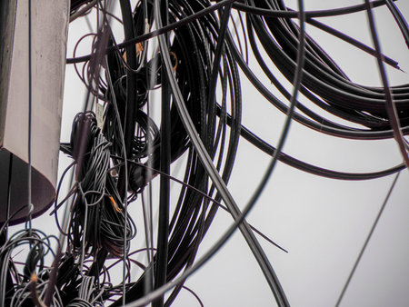 mant cables wires in playa del carmen mexico