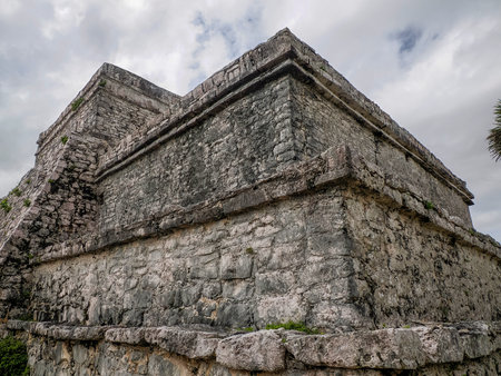 Tulum maya historical archaeological site ruins yucatan mexicoの写真素材