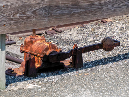 greenport railroad station long island new york panorama detailの写真素材