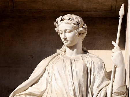 trevi fountain under restoration detailの写真素材