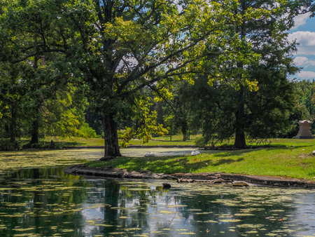 Cincinnati Finneytown historical cemetery.の写真素材