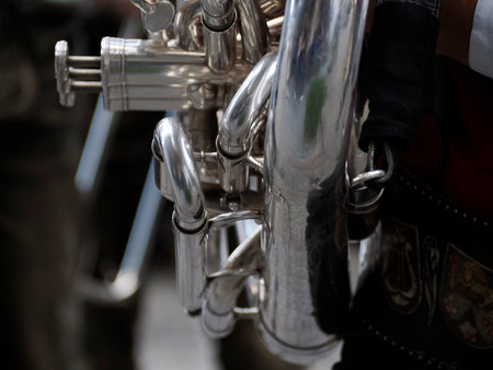 Traditional Tyrol band instrument detail close upの写真素材