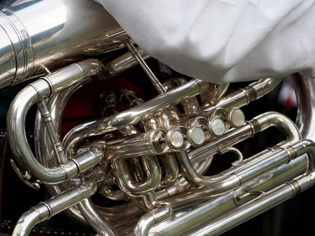 Traditional Tyrol band instrument detail close upの写真素材