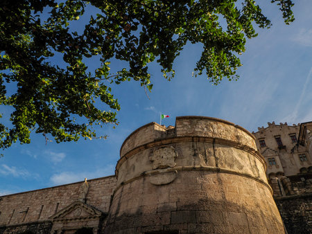 castle of buonconsiglio trento medieval town detailの写真素材