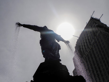 The Cincinnati Tyler Davidson Fountain detailの写真素材