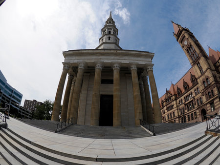 the Cathedral Basilica of St. Peter in Chains church in cincinnatiの写真素材