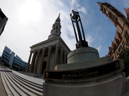 the Cathedral Basilica of St. Peter in Chains church in cincinnatiの写真素材