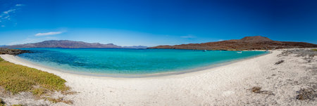 the Coronado island panorama baja california turquoise lagoon sea mexicoの写真素材