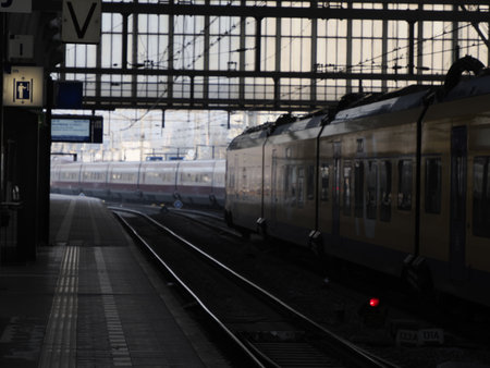 Amsterdam central train station tracks public