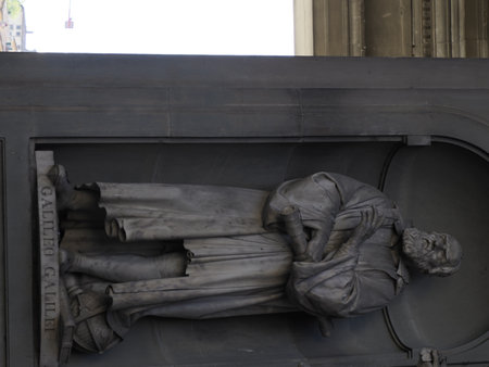 the galileo galilei sculpture florence uffizi museumの写真素材