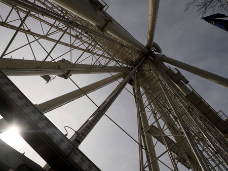 A panoramic wheel detail close upの写真素材