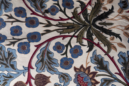 A medieval vintage fabric detail close upの写真素材