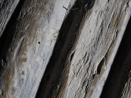an old boat planking detail close upの写真素材