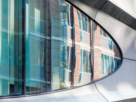 hudson yard new york city modern buildings detail reflection from high line