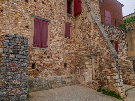 rousillon provence France medieval village viewの写真素材