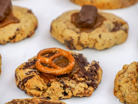 biscuits in provence france street market detailの写真素材