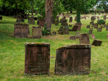 The Worm jewish historical graveyard, Germanyの写真素材