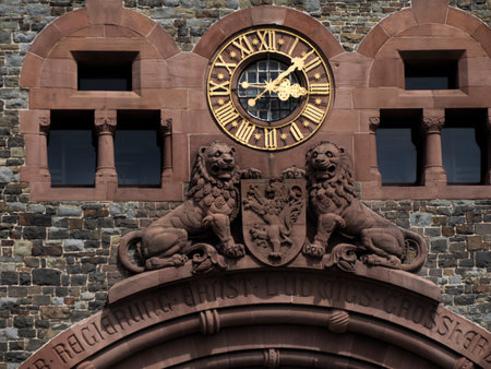 nibelungenturm worms rheinbrucke medieval tower, germanyの写真素材