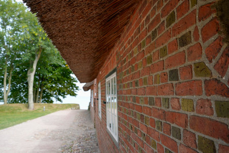 frisians house roof in Sylt Island Germany detailの写真素材