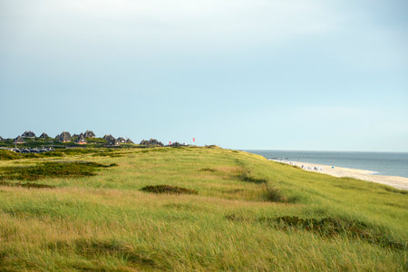 Frisians house with wattle roof in Sylt Island Germany