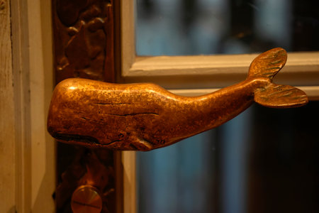 sylt old church St Severin Germany doors knobの写真素材