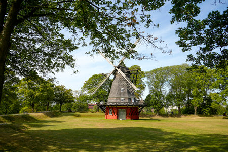copenhagen windmill in kastellet island denmark