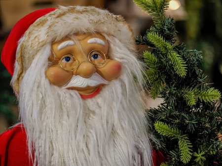 A Santa Claus Christmas decoration detailの写真素材