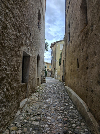 saint paul de vence Medieval village in provence france in xmas seasonの写真素材