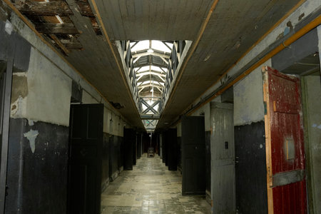 USHUAIA, ARGENTINA - JANUARY 10 2026 - The presidio historical prison is now a museumのeditorial素材