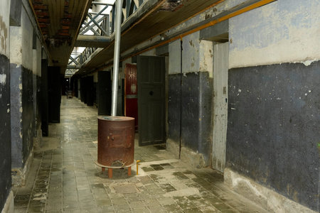 USHUAIA, ARGENTINA - JANUARY 10 2026 - The presidio historical prison is now a museumのeditorial素材