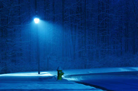 Winter nightの写真素材