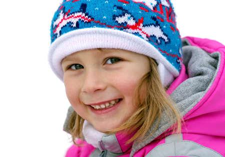 Happy girl / Winter time.の写真素材