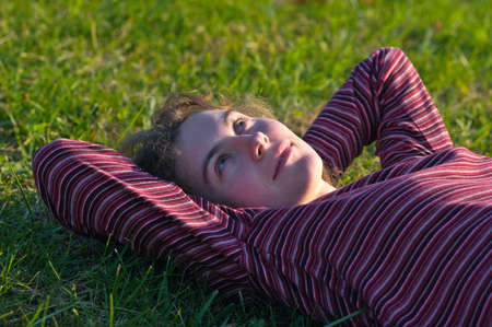 Dreaming womanの写真素材