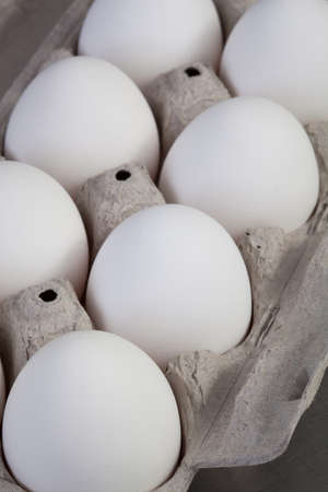 Eggs in cardboard container