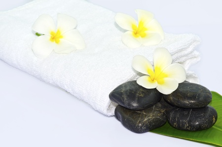 Spa set on white backgroundの写真素材