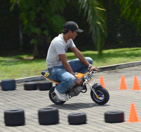 SEPANG, MALAYSIA-OCT 21: Mini MotoGP for rental in motorshow exhibition for Malaysian Motorcycle...