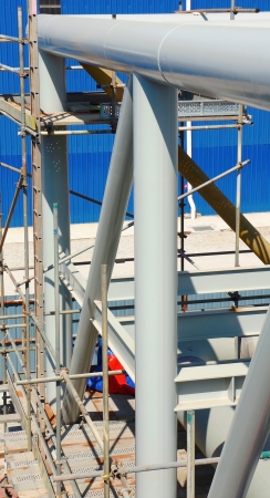 Structural steel framework 					
