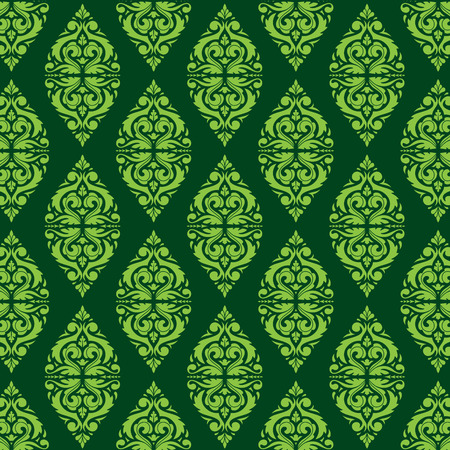 East Java seamless pattern background 7. Elegant luxury texture for wallpapers, backgrounds. Floral ornament.のイラスト素材