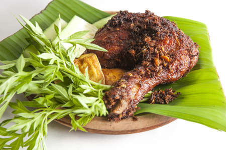 Nasi Ayam Penyetの写真素材