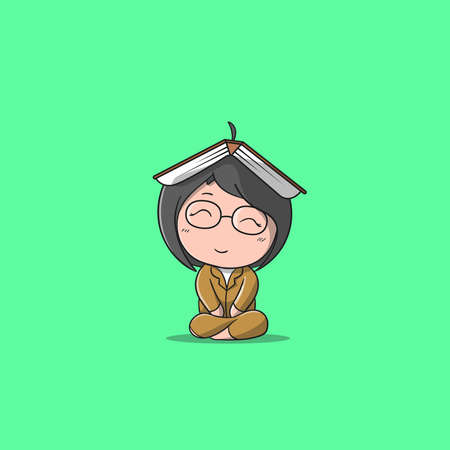 smiling teacher vector icon illustrationのイラスト素材
