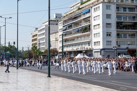 Change of guard at the Greek parliament in the summerのeditorial素材