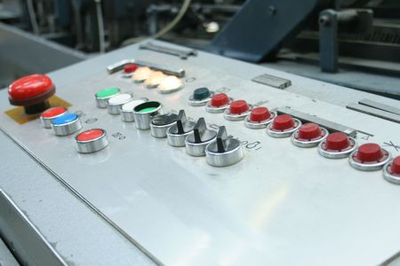 Different printed machines and polygraphic equipmentの写真素材