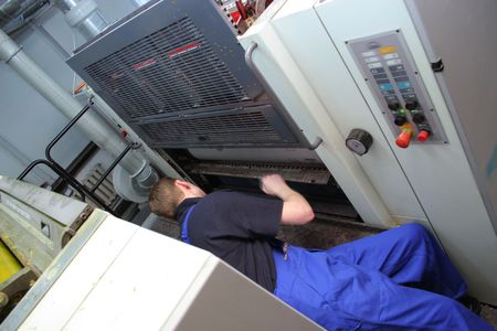 Different printed machines and polygraphic equipmentの写真素材