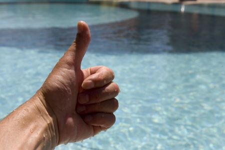 hand, water, fine, wet, pool, rest, sun