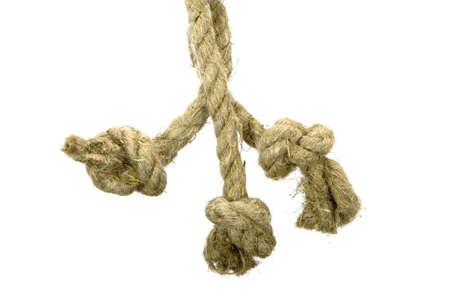 Variants of the rope with node on white background