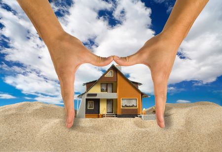 Real estate concept on natureの写真素材