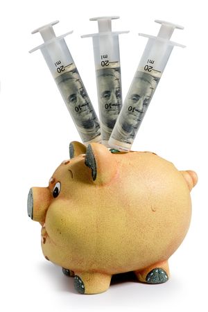 Piggy Bank - Financial Crisis Conceptの写真素材