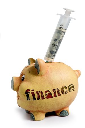 Piggy Bank - Financial Crisis Conceptの写真素材