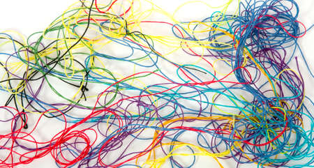 threads on white backgroundの写真素材