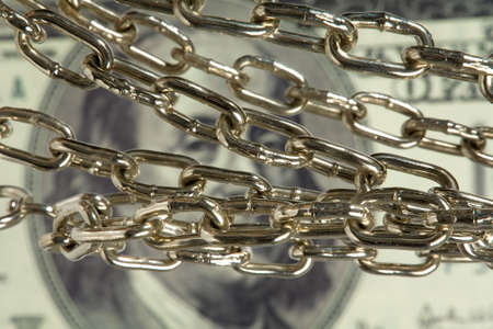 chain on big dollar background